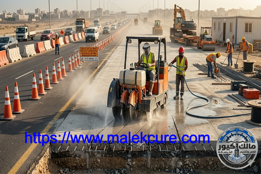 شرح الكور الماسي في تخريم الخرسانة بدون تكسير مع دقة عالية وأقل اهتزاز